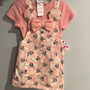 Minnie Mouse overall dress with shirt